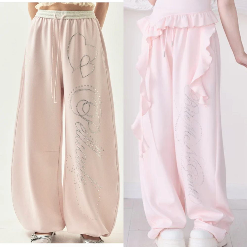 夏フェス用に買うんですが、どちらのスウェットパンツが可愛いと思