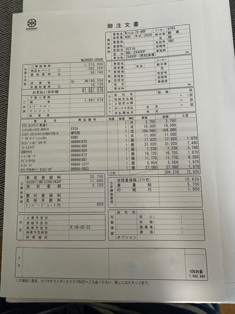ZX4RRの購入を検討している者です。 - 個人的に緑に黒と赤 - Yahoo