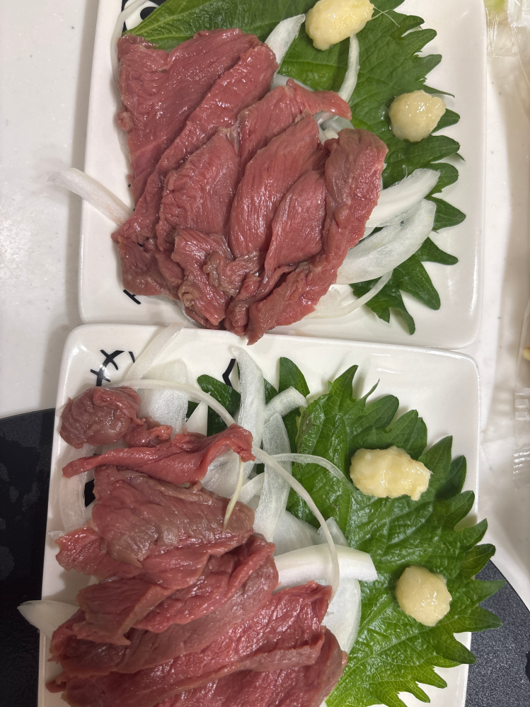 今日LINEギフトで馬刺しが冷凍で届き先程流水解凍をしたのです 