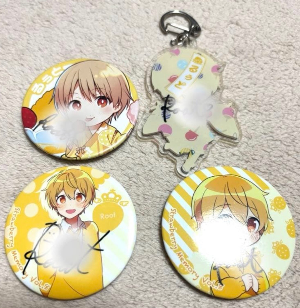 るぅとくん 直筆サイン入りポスカ すとめも4缶バッジ すとめも4アクキー すとぷりるぅとくんについて質問失礼しますこの缶バッジ&アクキー