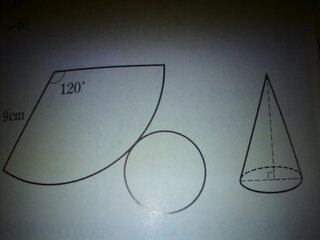 この図は 円錐の展開図で 側面の部分は 半径9cm 中心角120 のおう Yahoo 知恵袋
