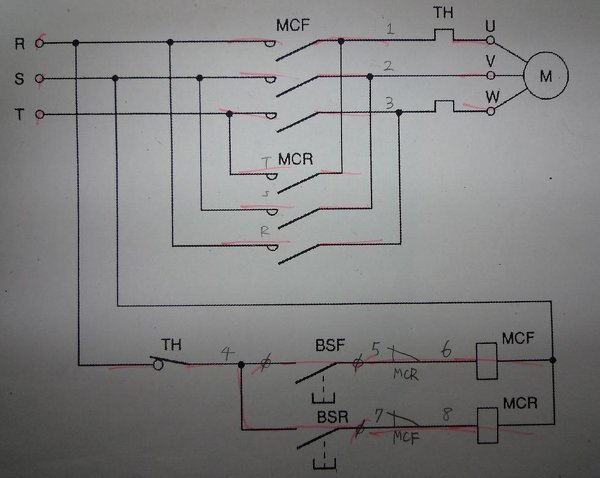 電子回路B モーター回路です。BSFとBSRを同時押しするとどういう動作を