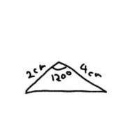中三です。三平方の定理の問題が分かりません。三角形の面積を求めるものです。
どうやら角度がポイントになると思うのですが・・
教えてください(>_<)
醜くて申し訳ありませんが角度は１２０度です。 