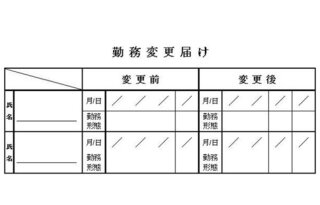 勝手に勤務を変えられないように勤務変更届けというものを作成してみました Yahoo 知恵袋