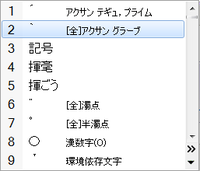 顔文字に使用する アクサン という記号なのですが 候補の中には Yahoo 知恵袋