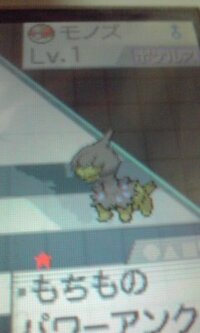 ポケモンｂｗ色タマゴ モノズを厳選していたら色違いが産まれました 調べて Yahoo 知恵袋