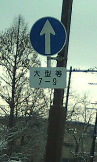 交通標識で 指定方向外進行禁止 の下に 大型等7 9 と書かれていた場合 Yahoo 知恵袋