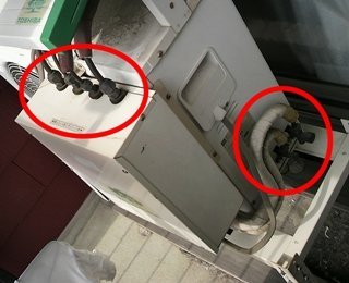 マルチエアコンのポンプダウンで写真のどちらのバルブを動かせばよいの 
