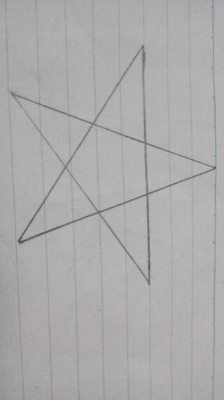 一筆書きで書いた星に直線を２本ひいて三角形を１０個作れと学校の Yahoo 知恵袋