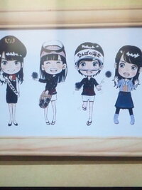 ｎｍｂ４８げいにん ２ 額縁に４人のメンバーのイラストが描いてあったけど Yahoo 知恵袋