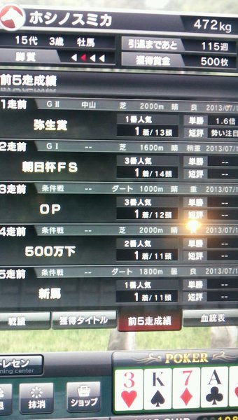 スターホース３ 素質判定お願いします スタホ３の素質判定お願いします時 Yahoo 知恵袋
