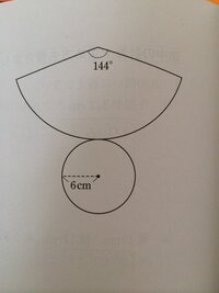 中３数学の問題ですこの図は円錐の展開図です この展開図を組み立ててできる円 Yahoo 知恵袋