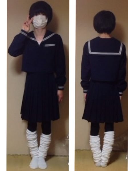 昨年高校卒業した友達のお姉さんに女の子の制服に興味があり着てみたい 