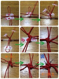 菊結びの結び方 菊結びの結び方が間違っているのか 最後の仕上げの輪っか Yahoo 知恵袋
