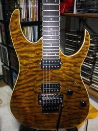 最近のIbanezは糞、高ければ高いほどおかしなギターになっていく 今まで安いRGを使ってたので、そろそろ良いRGを買おうと思ったらこれくらいしか良いRGはありませんでした。
楽器屋で試奏した時はそんなに気にならなかったのですが、ポジションマークが小さいです。ルカサーモデルかと言うくらい。
まあ木目もかっこいいしネックも弾きやすかったのでこれに決めました、20万しました。
家で弾いてみ...