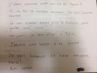 至急 明日日本を去る友達にフランス語で手紙を書いています 辞書を使ったり Yahoo 知恵袋