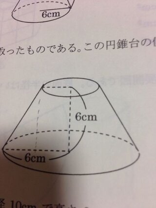 円錐を高さ4分の1だけ切り取ったものである この円錐台の側面積を求めよ 回 Yahoo 知恵袋