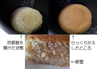 Hm 炊飯器でバナナケーキを作ったんですが 写真のように 片面だ Yahoo 知恵袋