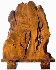 無垢一枚板の木の衝立…皆さんでしたら、どこに置いて飾りますか？画像