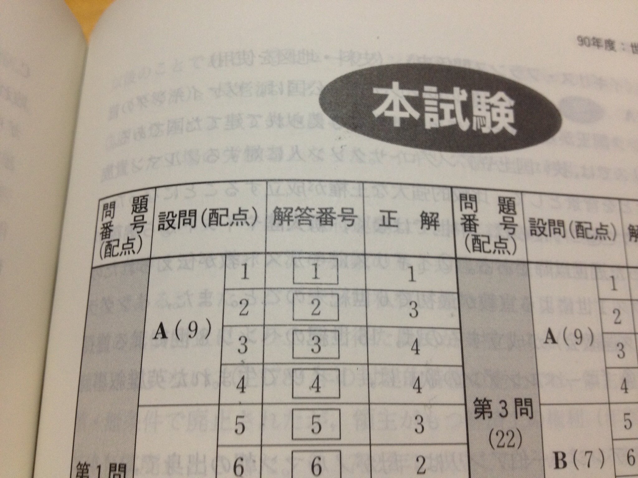 センター試験の過去問の1990年から1994年の問題をPDFで閲覧でき