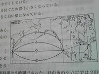 中学地理問題です 地図はメルカトル図法で書いたものである 東京ー Yahoo 知恵袋