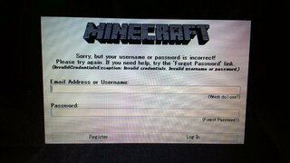 Minecraftにログイン出来ません ユーザーネームとパスワードは合って Yahoo 知恵袋