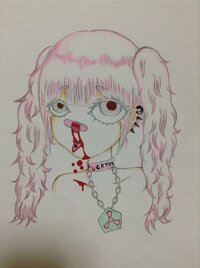 中2女子美術部です。これは私が描いた絵なんですが、違和感を感じた... - Yahoo!知恵袋