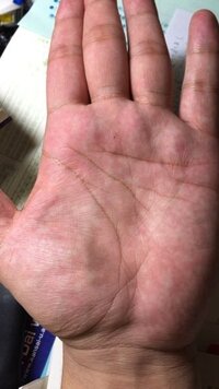 至急回答お願いします 手相のこれって死相なのでしょうか Yahoo 知恵袋