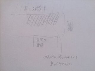 自宅の前に工事車両が停められ車の出入りが出来ない自宅の向かいに今 Yahoo 知恵袋