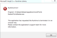 Pcゲームをしていると ランタイムエラーc とかでてゲーム Yahoo 知恵袋