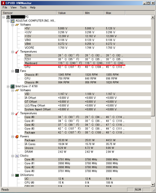 先日 Cpuidhwmonitor を使って温度を調べたところ Yahoo 知恵袋