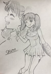 七つの大罪のディアンヌを描いてみました 評価お願いしますm M１改善 Yahoo 知恵袋
