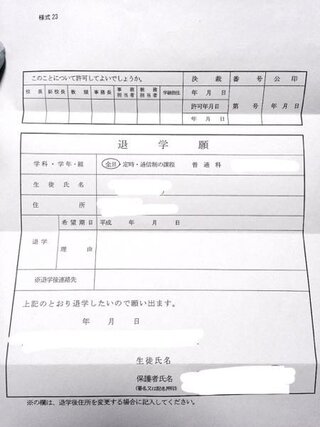 退学届の書き方を教えてください お願いします 写真参照 よく Yahoo 知恵袋