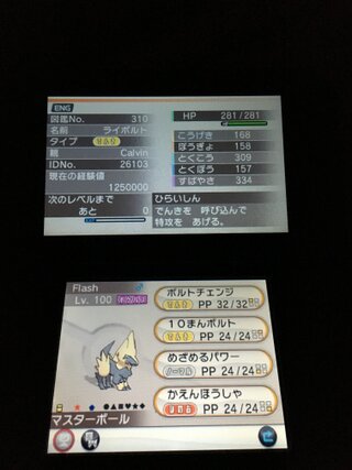 改造判定お願いします ポケモンxyのミラクル通信で来た100le Yahoo 知恵袋