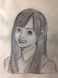 橋本環奈ちゃん、似顔絵のリベンジで御座る。少しずつ似てきました