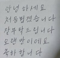 韓国の方から見て私の書いたハングル文字はどうですか 日本語の字も上手なほう Yahoo 知恵袋