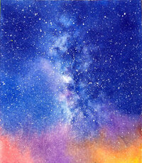 このような水彩画風の星空をphotoshopで描きたいです どのような Yahoo 知恵袋