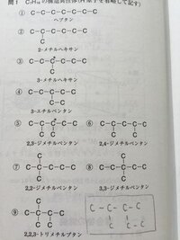 化学のc7h16の構造異性体の数を聞く問題で 画像の四角で書いた構造が解答に Yahoo 知恵袋