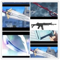 何のアニメの武器かわかりますか デート ア ライブ 左上 Yahoo 知恵袋