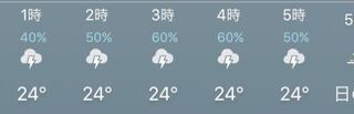 Iphoneの天気予報アプリの雲に雷みたいなのがついてるマークの Yahoo 知恵袋