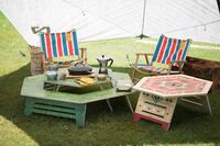 キャンプ用の六角テーブル ロータイプ を制作したいのですが作り方ご存知の方教えて 教えて 住まいの先生 Yahoo 不動産