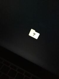 Macbookを起動するとはてなマークのフォルダが黒い画面の中央にでて Yahoo 知恵袋