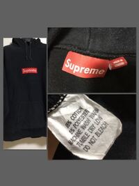 至急！！初期のSupremeに詳しい方お願いします。こちらのパーカーは偽物... - Yahoo!知恵袋