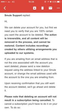Smuleのsing というアプリを利用していて退会したいのです Yahoo 知恵袋