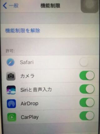 Iphoneのsafariアイコンが表示できません 確か 機能制限に Yahoo 知恵袋