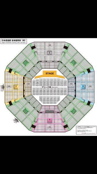 日本武道館の座席の見方がわかりません！ - 日本武道館の座席のチ... - Yahoo!知恵袋