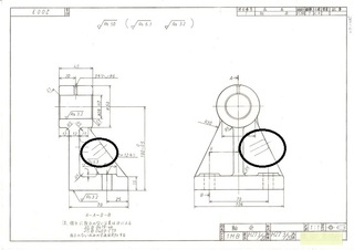 製図の課題の軸受の図面にある 丸で囲んだ部分は何を表現しているの Yahoo 知恵袋