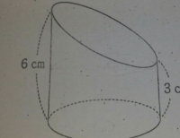 下図のように 底面積が10cm 2の円柱を斜めに切断した立体の体積を求めな Yahoo 知恵袋