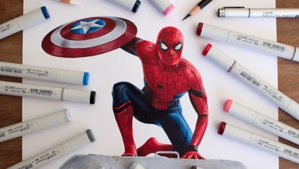 このスパイダーマンの絵を描いた人 または貼ってあるサイトを教えて Yahoo 知恵袋