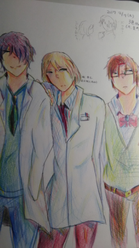 赤と青に合う色って何色でしょうか 三色にしたいんですが イラストです Yahoo 知恵袋